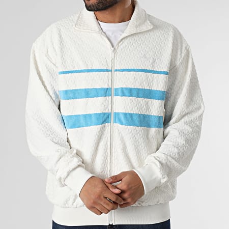 Adidas Originals - Q12 Monograma Sudadera con cremallera JP4420 Blanco Azul claro