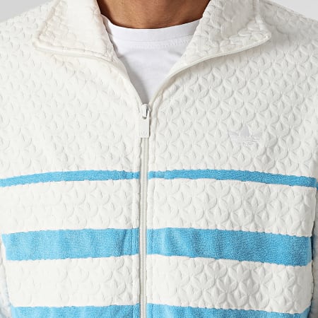 Adidas Originals - Q12 Monograma Sudadera con cremallera JP4420 Blanco Azul claro