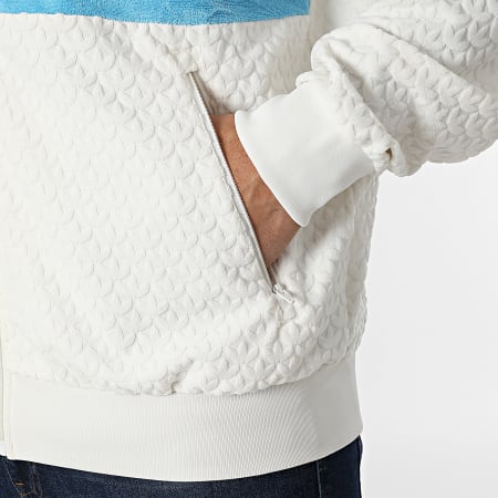Adidas Originals - Q12 Monograma Sudadera con cremallera JP4420 Blanco Azul claro