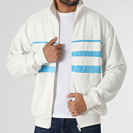 Adidas Originals - Q12 Monograma Sudadera con cremallera JP4420 Blanco Azul claro