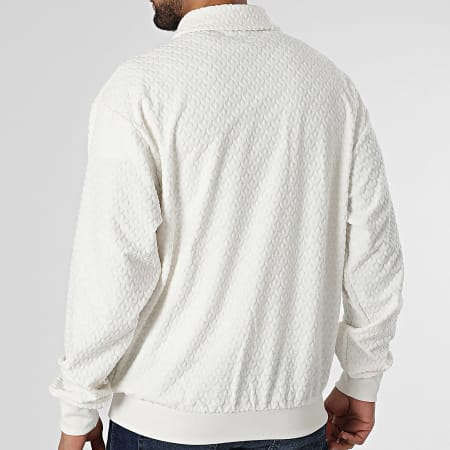 Adidas Originals - Q12 Monograma Sudadera con cremallera JP4420 Blanco Azul claro