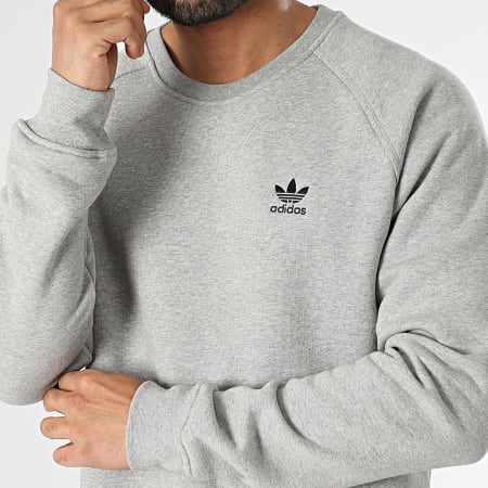 Adidas Originals - Essential IY4937 Sudadera cuello redondo Gris jaspeado