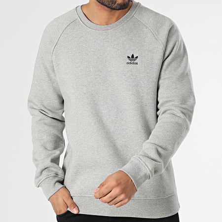 Adidas Originals - Essential IY4937 Sudadera cuello redondo Gris jaspeado