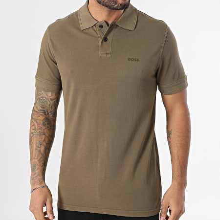BOSS - Polo Prime de manga corta 50507813 Verde caqui