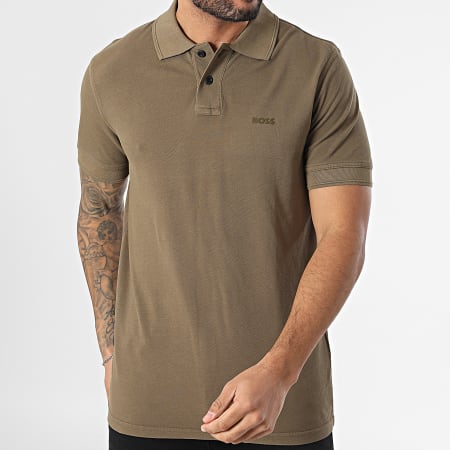 BOSS - Polo Prime de manga corta 50507813 Verde caqui