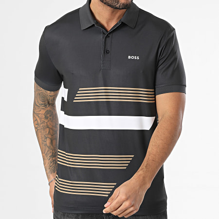 BOSS - Polo manga corta Paddy Tape Print 50536785 Negro