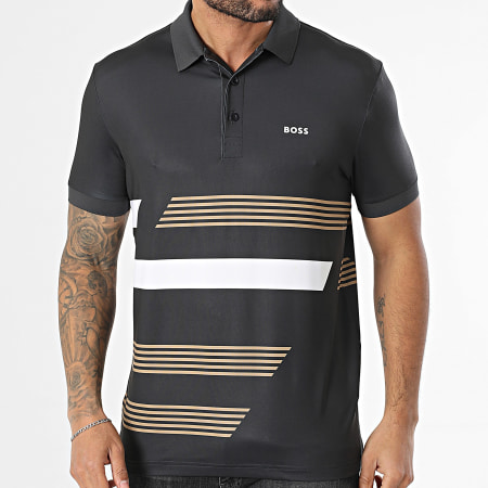 BOSS - Polo manga corta Paddy Tape Print 50536785 Negro