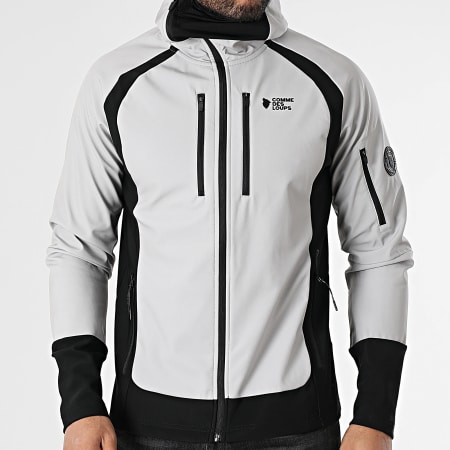 Comme Des Loups - Veste Zippée Capuche Soft R Gris Noir