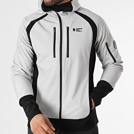 Comme Des Loups - Veste Zippée Capuche Soft R Gris Noir