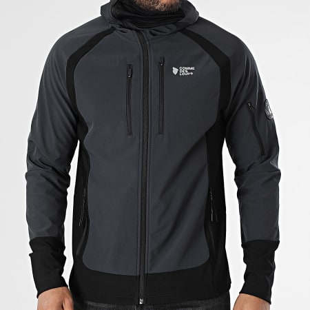 Comme Des Loups - Veste Zippée Capuche Soft R Gris Anthracite Noir