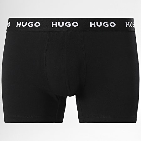 HUGO - Lot De 3 Boxers Design 50532559 Vert Kaki Noir