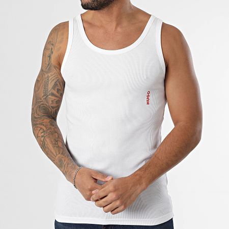 HUGO - Lote de 2 camisetas de tirantes 50532634 Blanco Verde Caqui