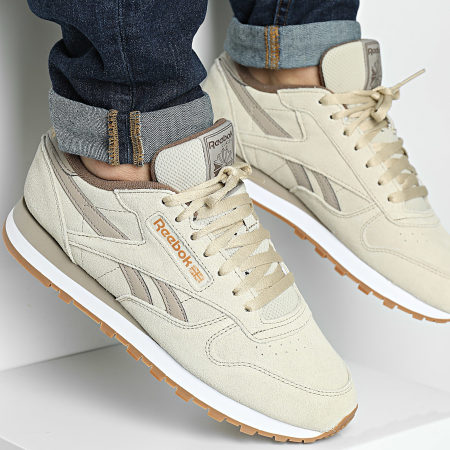 Beige reebok trainers deals