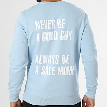 Sale Môme Paris - Sweat Crewneck Always Be Bleu Clair Blanc