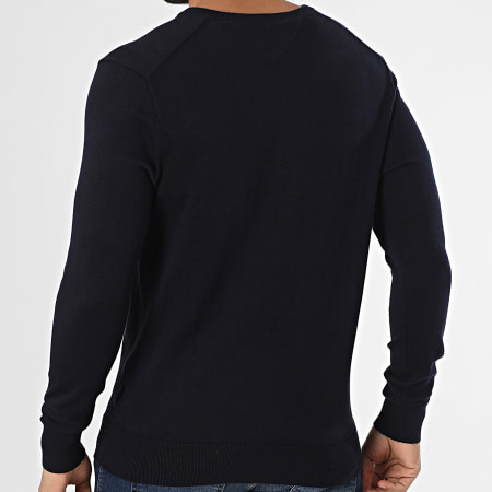 Tommy Hilfiger - Essential Cotton 4745 Jersey azul marino con cuello en V