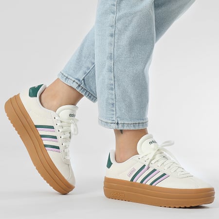Adidas Sportswear - Baskets Femme VL Court Bold JI1788Off White Core Green Bliss Lilac