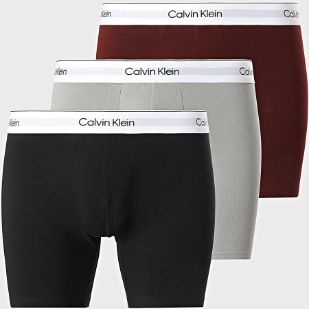 Calvin Klein - Lot De 3 Boxers NB3964A Noir Bordeaux Gris