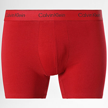 Calvin Klein - Lot De 3 Boxers NB4077A Noir Rouge