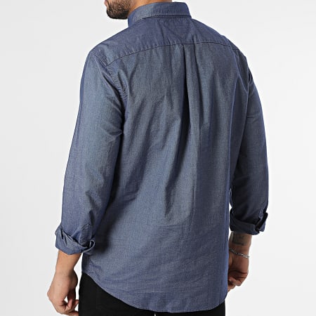 Tommy Hilfiger - Chemise Manches Longues Solid Heritage Oxford 5774 Bleu Marine Chiné