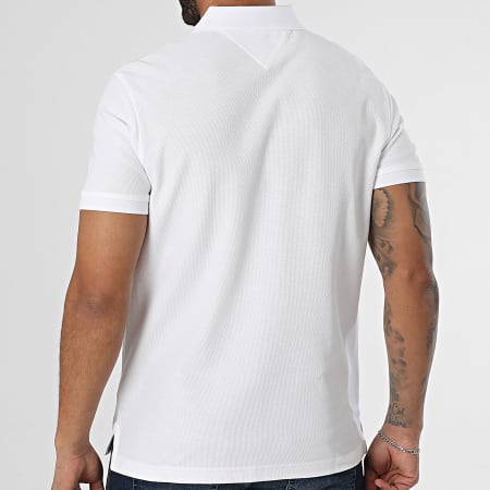 Tommy Hilfiger - Polo Manches Courtes Vertical Flag 6790 Blanc
