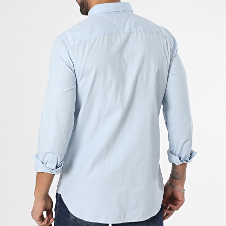 Tommy Hilfiger - Chemise Manches Longues Dobby 7578 Bleu Clair