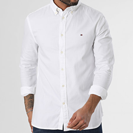 Tommy Hilfiger - Dobby Camisa Manga Larga 7578 Blanco