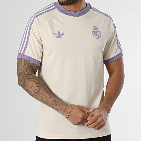 Adidas Originals Tee Shirt Real Madrid IY0057 Beige Violet Ryses
