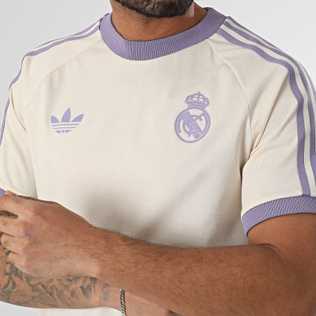 Adidas Originals Tee Shirt Real Madrid IY0057 Beige Violet Ryses