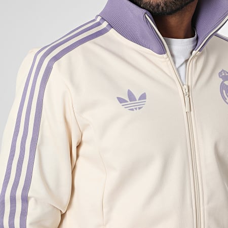 Adidas Originals - Zipped Sweat Real Madrid IY0058 Beige Violet
