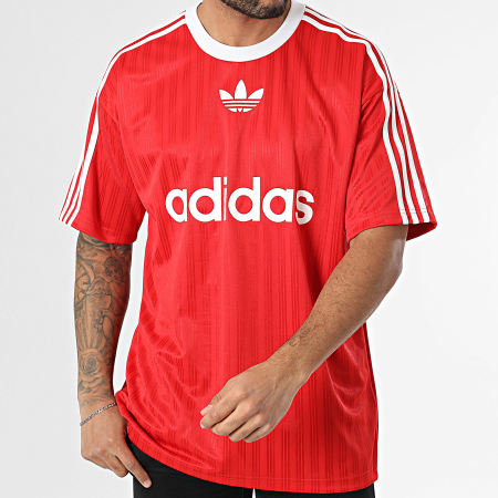 Adidas Originals - Tee Shirt Adicolor Poly IM9458 Rouge