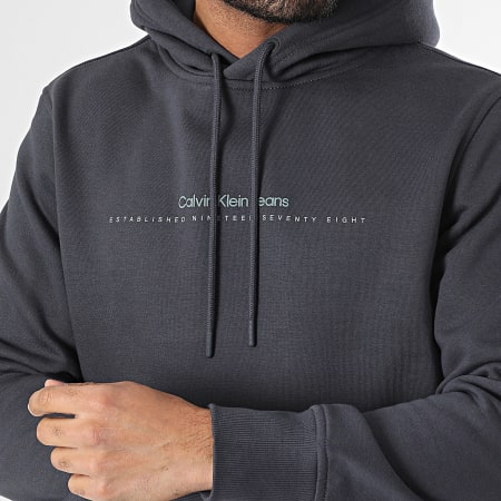 Calvin Klein - Sweat Capuche 7076 Gris Anthracite