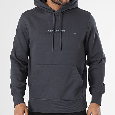 Calvin Klein - Sweat Capuche 7076 Gris Anthracite