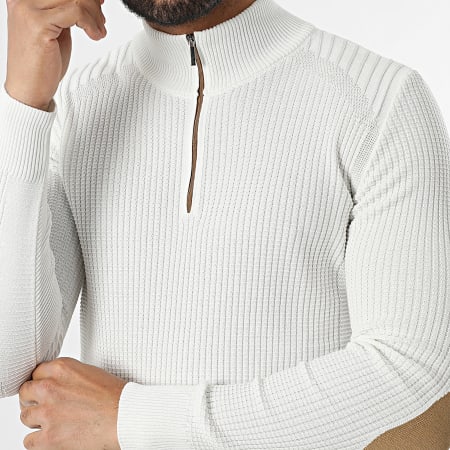 Classic Series - Jersey blanco con cremallera