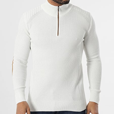 Classic Series - Jersey blanco con cremallera