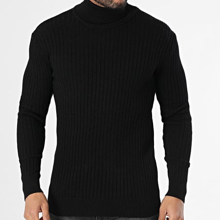 Classic Series - Pull Col Roulé Noir