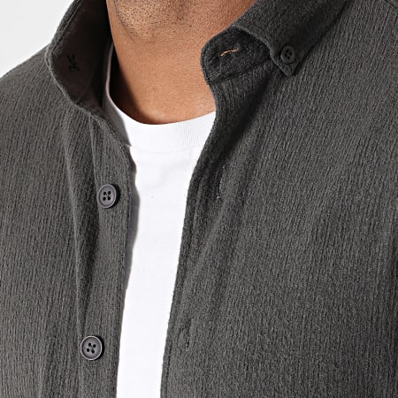 Classic Series - Charcoal grijs shirt met lange mouwen en joggingbroek set