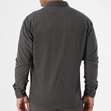 Classic Series - Charcoal grijs shirt met lange mouwen en joggingbroek set