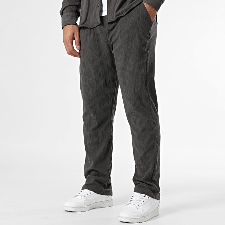 Classic Series - Charcoal grijs shirt met lange mouwen en joggingbroek set