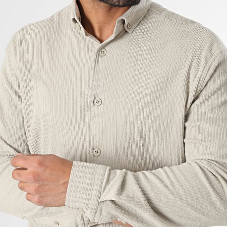 Classic Series - Beige shirt met lange mouwen en joggingbroek