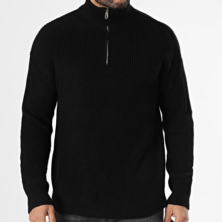 Classic Series - Pull Col Zippé Noir