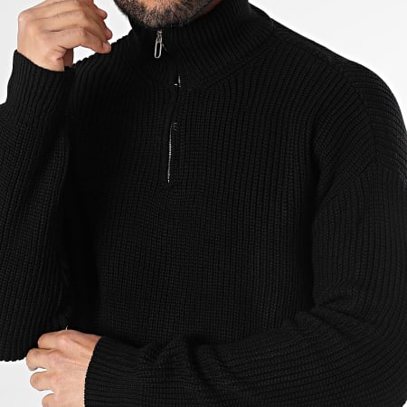 Classic Series - Pull Col Zippé Noir