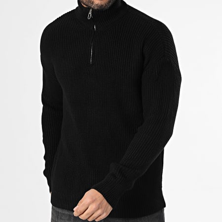 Classic Series - Pull Col Zippé Noir