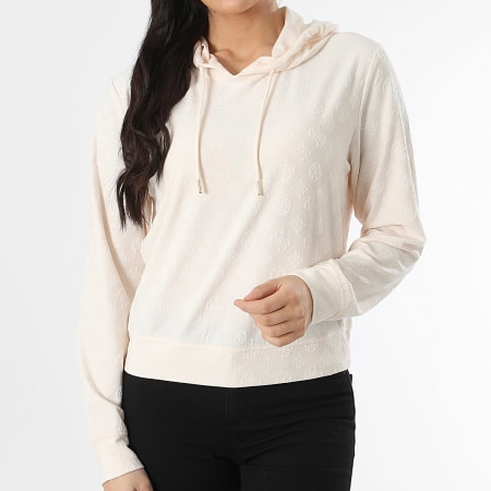 Guess - Sweat Capuche Femme V5RQ21-KCLG2 Beige Doré