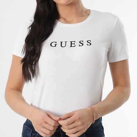 Guess - Tee Shirt Slim Femme O5RI01-KBBU1 Blanc
