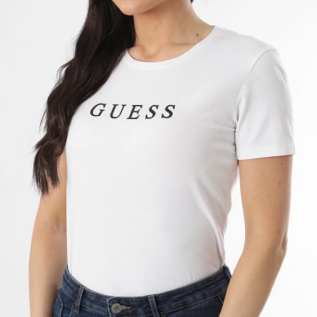 Guess - Tee Shirt Slim Femme O5RI01-KBBU1 Blanc