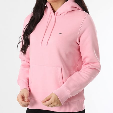 Tommy Jeans - Sweat Capuche Regular Femme Flag 9958 Rose