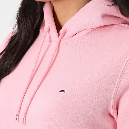 Tommy Jeans - Sweat Capuche Regular Femme Flag 9958 Rose
