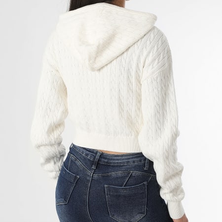 Tommy Jeans - Sudadera con capucha y cremallera Badge para mujer 9334 Blanco