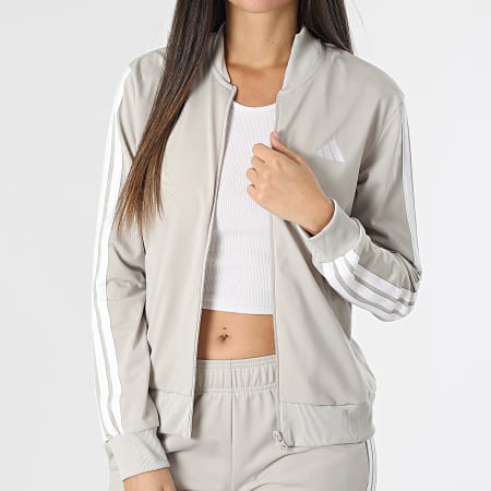 Adidas Sportswear - Women's 3 Stripes Track Suit JD2686 Beige - Ryses