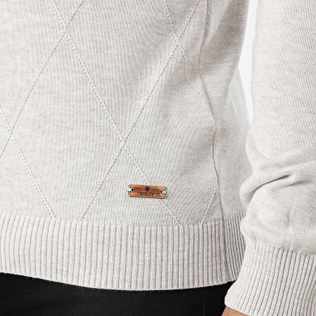 Armita - Pull Beige Clair Chiné